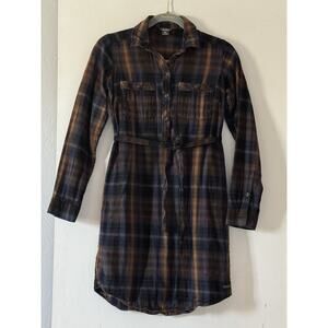 EDDIE BAUER Women's Fremont Flannel Shirt Dress - Size 0